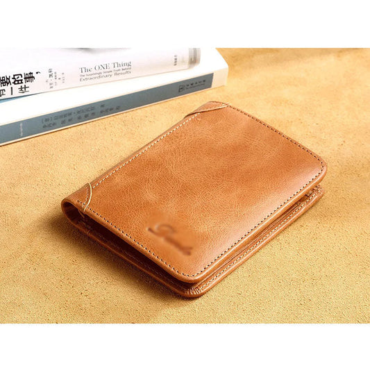 Original Buffalo Leather Trifold Wallet